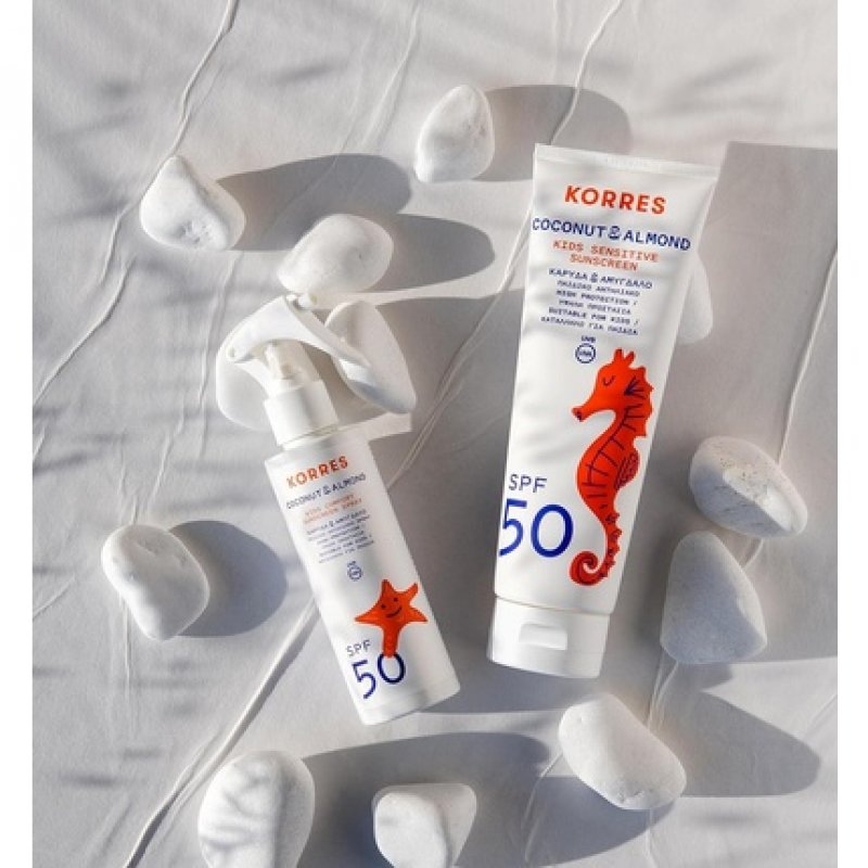 KORRES Coconut & Almond SPF 50 Sun Spray for Children with Shea Butter & Sweet Almond Oil OMC & Octocrylene-Free