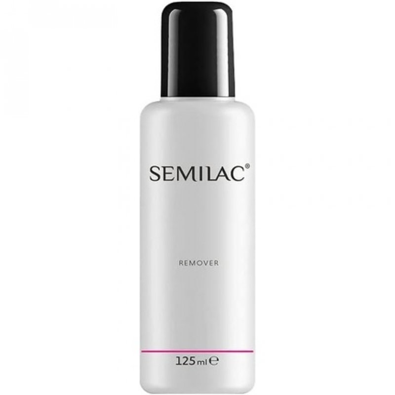 Semilac Remover Nail Polish Remover 125ml with Acetone and Lanolin - Dermatologically Tested UV LED Nail Polish Cleaner