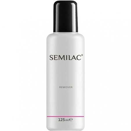 Semilac Remover Nail Polish Remover 125ml with Acetone and Lanolin - Dermatologically Tested UV LED Nail Polish Cleaner