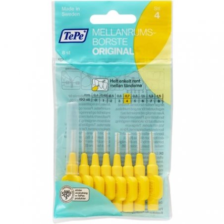 TEPE Interdental Brushes 0.7mm Yellow 8 Pack