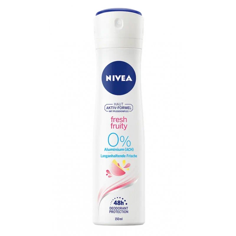NIVEA Fresh Fruity Deo Spray 150ml - Aluminum Free with Fruity Scent and Cooling Formula