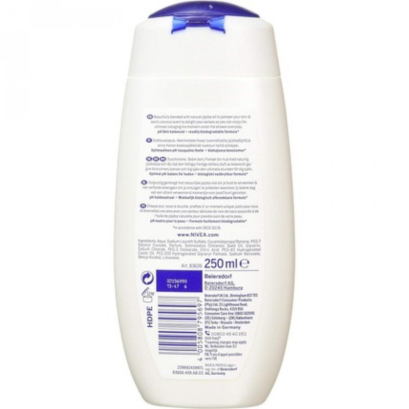 Nivea Shower Coconut Cream 250ml