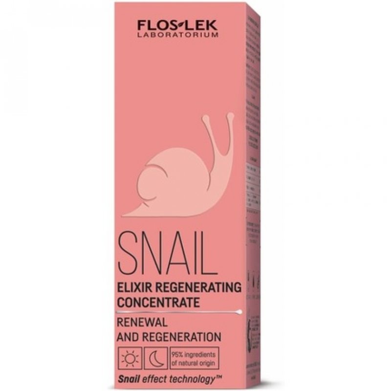 FLOSLEK Snail Face Serum 30ml Anti-Ageing Gel Cream Eye Cream for Dark Circles Puffiness & Crows Feet Natural Facial