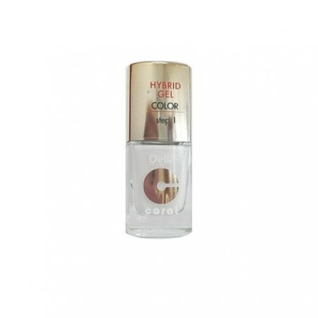 Delia Cosmetics Coral Hybrid Gel Nail Polish No. 25 White 11ml