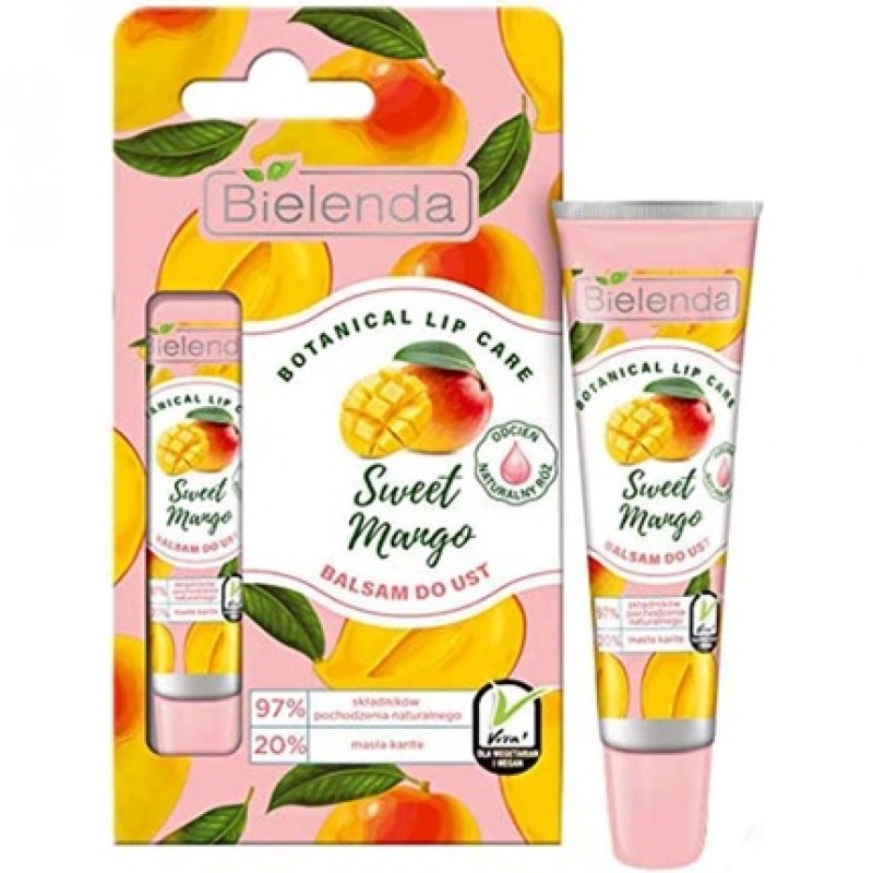 Bielenda Botanical Lip Balm Lip Care 10g Vegan Friendly Sweet Mango