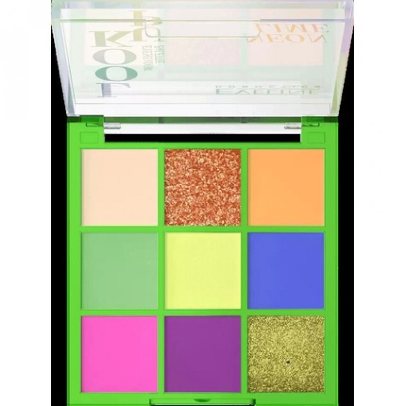 Eveline Eyeshadow Palette Look Up Neon Lime 9 Colours 10.8g