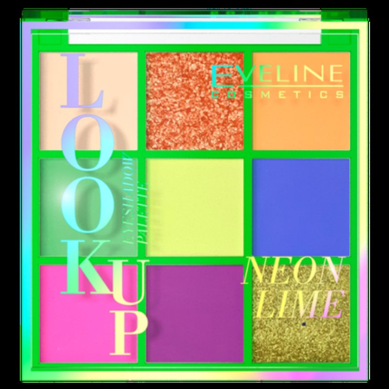 Eveline Eyeshadow Palette Look Up Neon Lime 9 Colours 10.8g