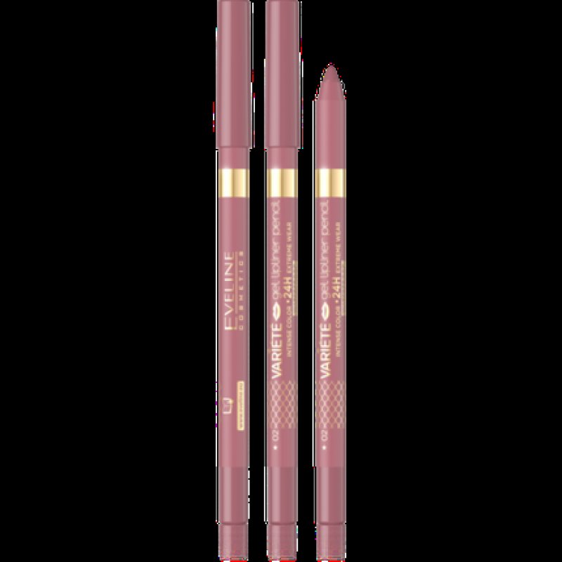 Eveline Variete Waterproof Gel Lip Liner No. 02 Pinkish Long Lasting