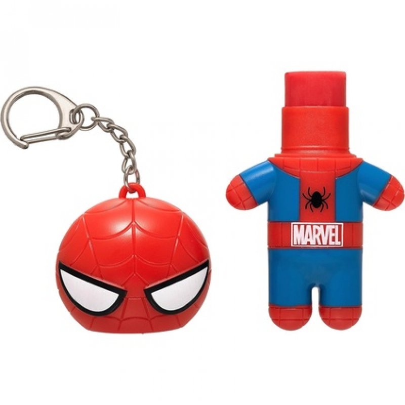 Lip Smacker Marvel Collection Spiderman Flavored Lip Balm for Kids with Keychain 4g
