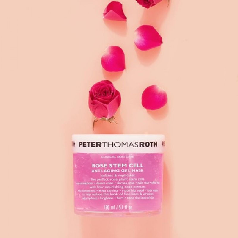Peter Thomas Roth Rose Stem Cell Anti-Aging Gel Mask Nourishing Face Care Mask with Rose Water, Pink Canina, Aloe Vera,