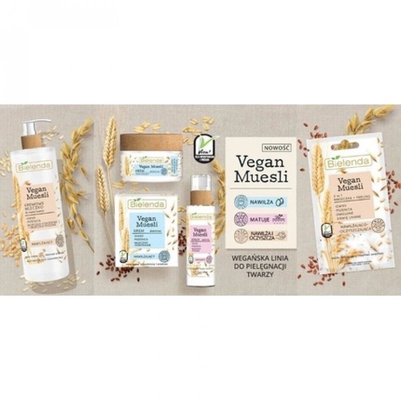 Bielenda Vegan Muesli Cream Serum Body Milk Butter Face Mask for All Skin Types