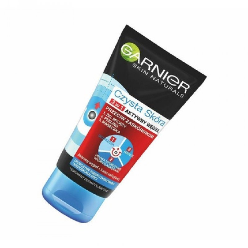 Garnier Hautklar Activated Charcoal Cleansing Gel Peeling Mask Against Blackheads