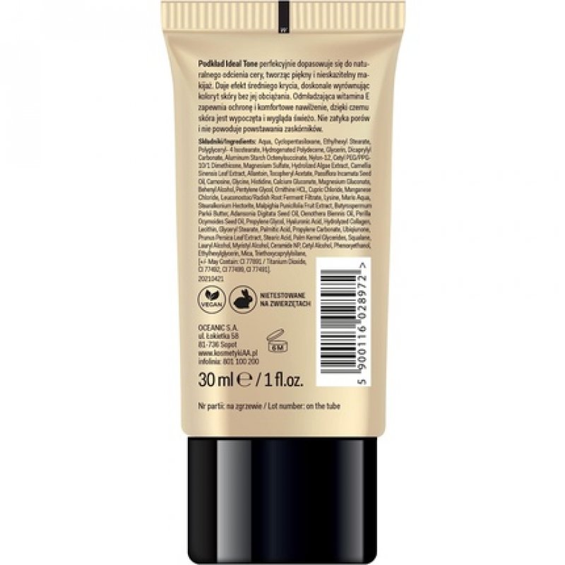 AA Ideal Tone Foundation Perfect Fit Multi Hydration 107 Dark Beige 30ml