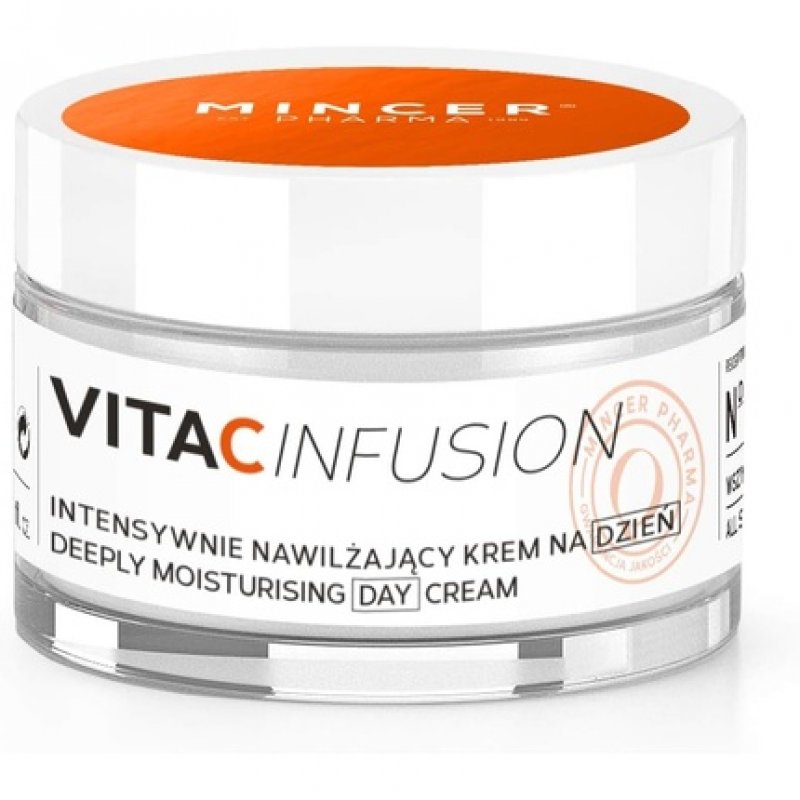 Mincer Pharma Vita C Infusion Deep Moisturizing Day Face Cream for All Skin Types with Camu-Camu Extract, Sea Buckthorn