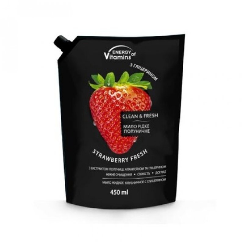 Energy of Vitamins Strawberry Fresh Liquid Soap 450ml Refill Pack