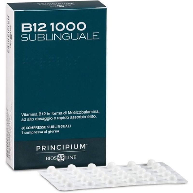 Bios Line Principium B12 1000 Food Supplement 60 Sublingual Tablets