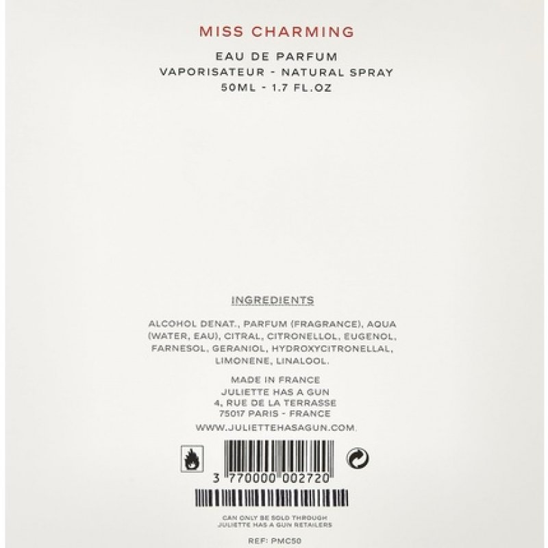 Juliette Has A Gun Miss Charming Eau De Parfum 50ml
