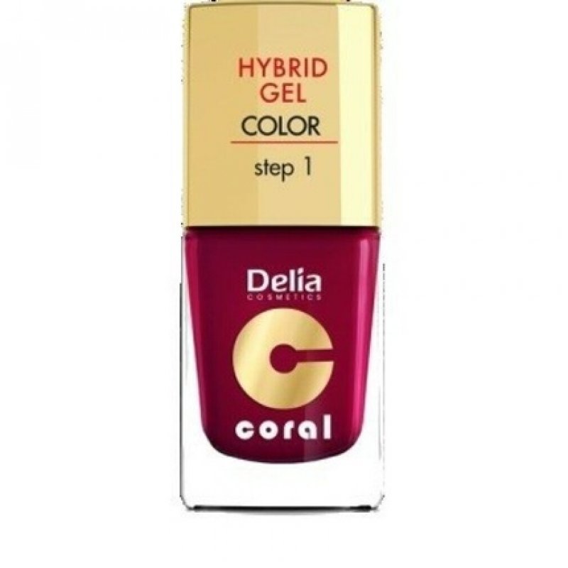 Delia Cosmetics Coral Hybrid Gel Nail Polish No. 12 Chestnut Brown 11ml