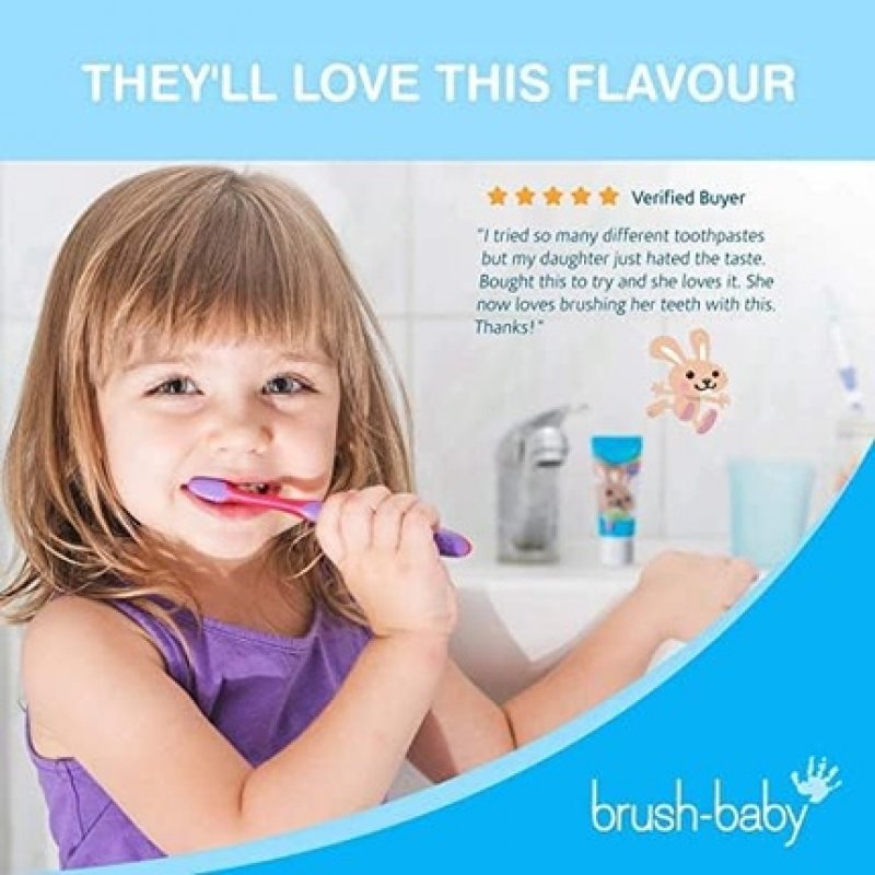 Brush-Baby Applemint Toothpaste for Babies and Toddlers Stage 2 First Teeth 50ml