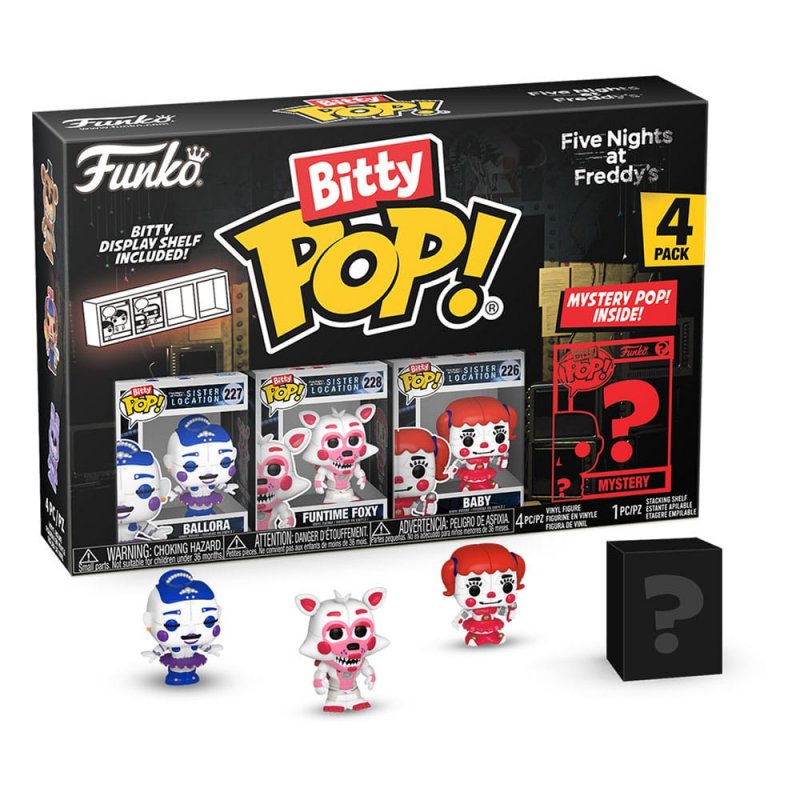 Five Nights at Freddy's pack 4 figurines Bitty POP! Vinyl Ballora 2,5 cm