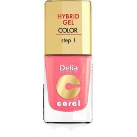 Delia Cosmetics Coral Hybrid Gel Nail Polish No. 16 Warm Medium Pink 11ml