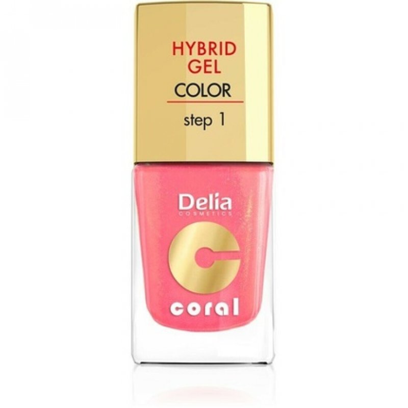 Delia Cosmetics Coral Hybrid Gel Nail Polish No. 16 Warm Medium Pink 11ml