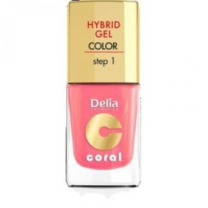 Delia Cosmetics Coral Hybrid Gel Nail Polish No. 16 Warm Medium Pink 11ml
