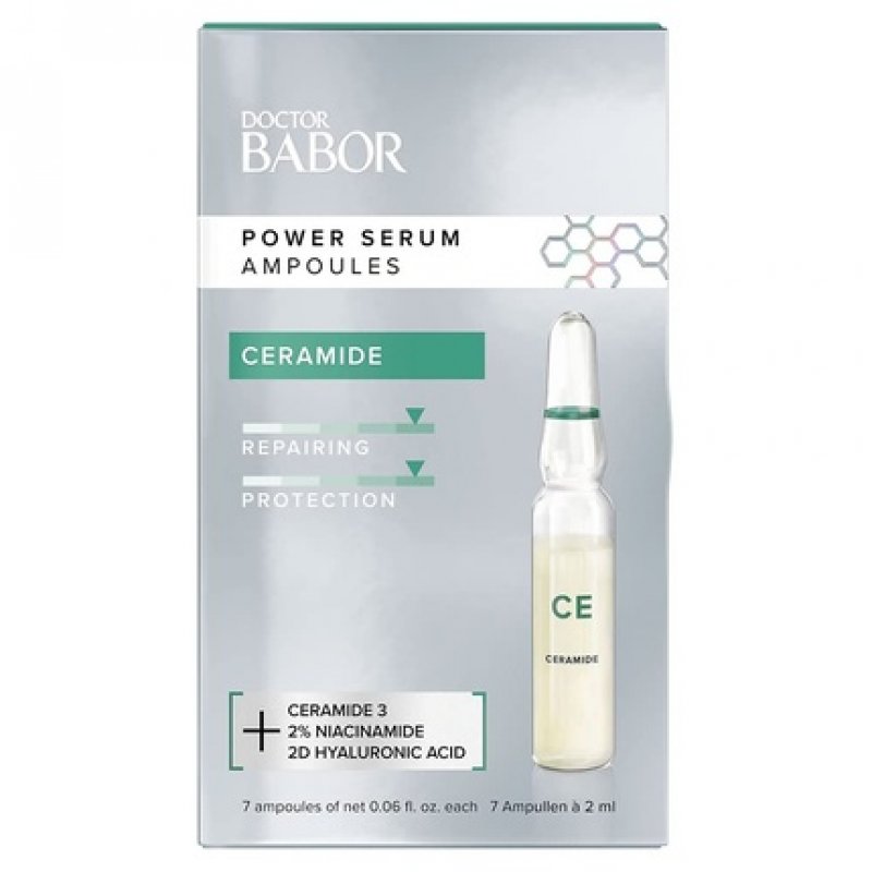 DOCTOR BABOR Power Serum Ceramide Face Ampoules with Hyaluronic Acid and Ceramides for a Healthy Skin Barrier Vegan