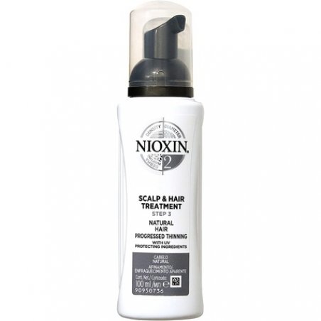 Nioxin 3-Part System 2 Natural Hair with Progressed Thinning Hair Treatment Scalp Therapy Hair Thickening Treatment