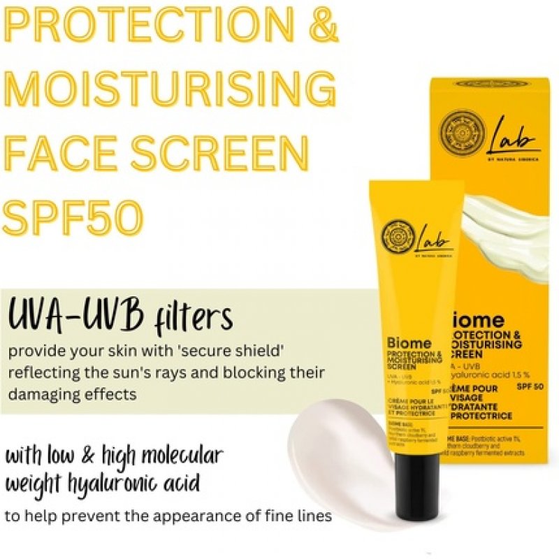 Natura Siberica Lab Biome Protection & Moisturising Face Screen SPF 50 30ml