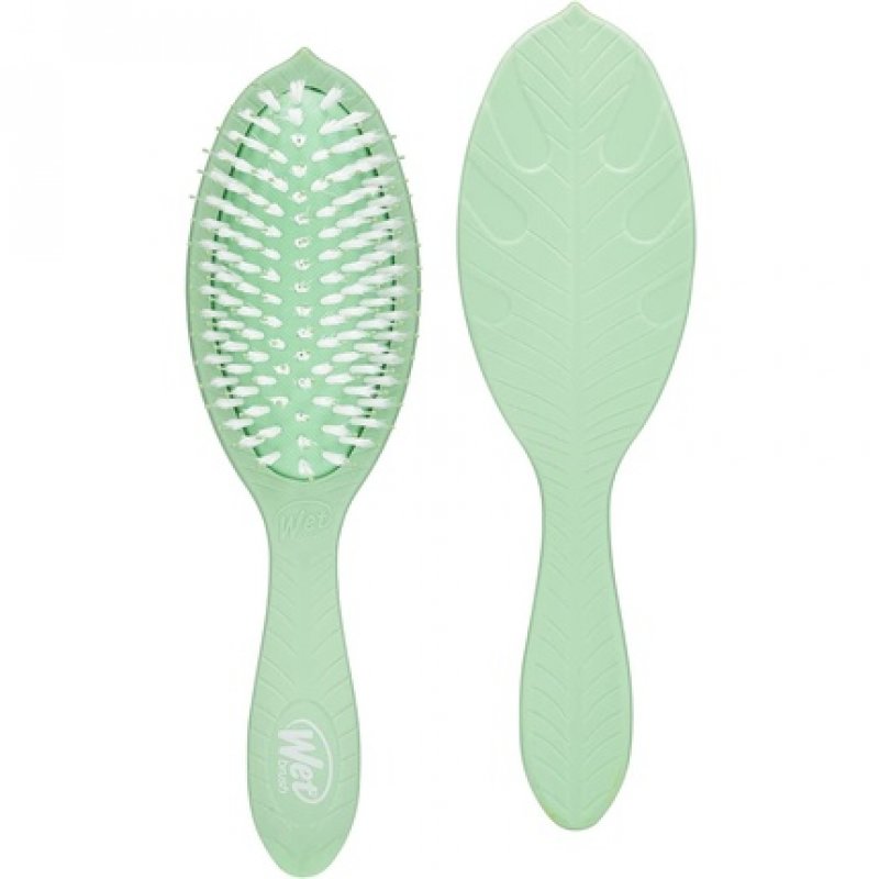 Wet Brush Go Green Oil Infused Shine Brush Tea Tree for Unisex 1 Pc Hair Brush Green Treatment and Shine