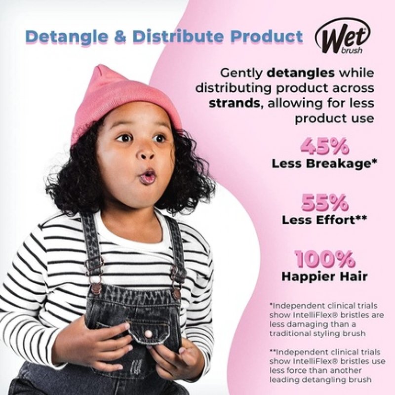 WetBrush Custom Care Treatment Brush for Even Product Distribution and Reduced Shedding and Breakage - Purple