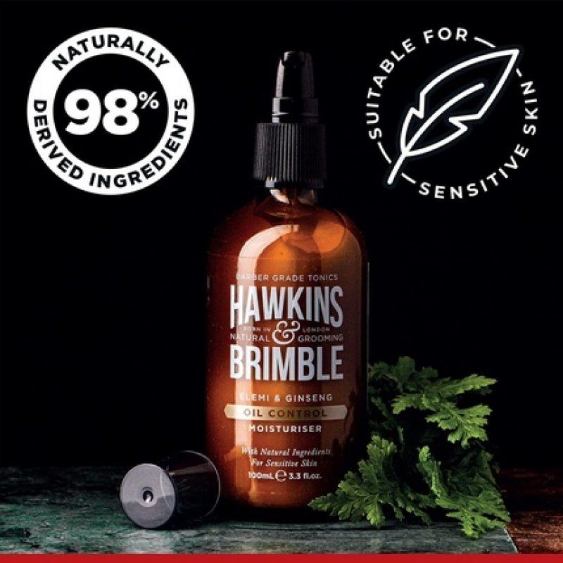Hawkins & Brimble Oil Control Men's Face Moisturiser with Natural Ingredients - No Parabens or Animal Testing