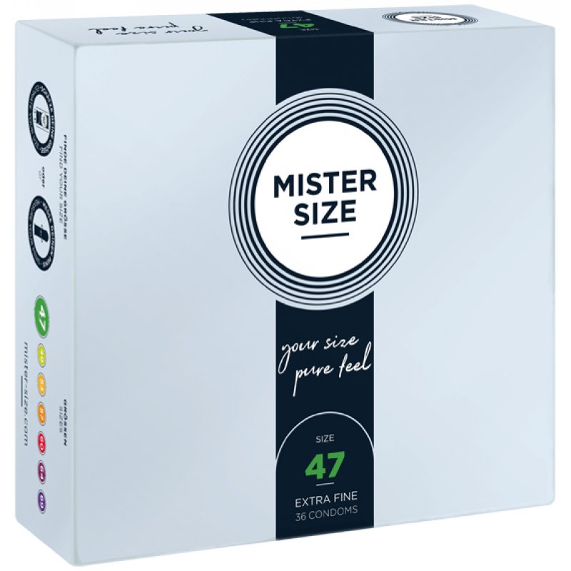 Mister Size Ultra-Sensitive Condoms for Men Extra Thin Extra Fine Extra Lube Made from 100% Natural Rubber Latex in