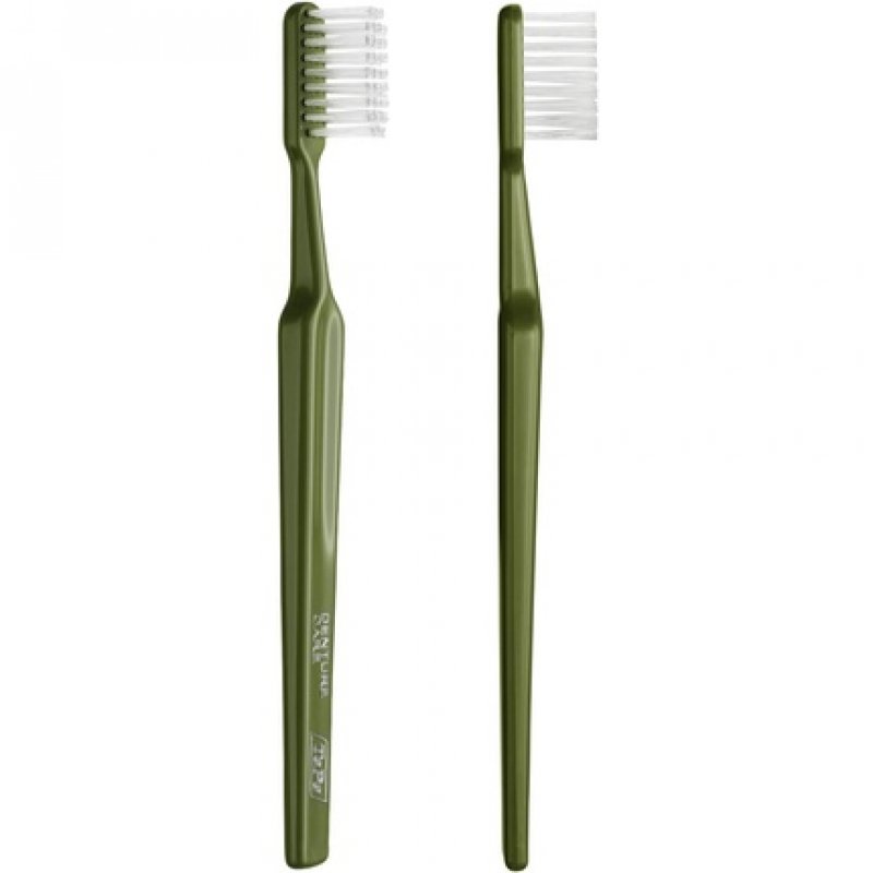 TePe Denture Care Brush with Bendable Neck and Long Filaments for Easy Cleaning of Dentures