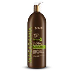 KATIVA Macadamia Shampoo 1000 ml Shampoing Professionnel Femmes