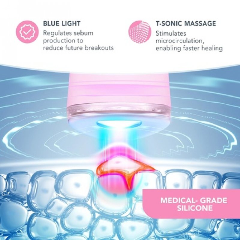 FOREO ESPADA 2 LED Light Therapy Blemish Treatment Skincare Device Medical-grade Silicone Scar Treatment for Face