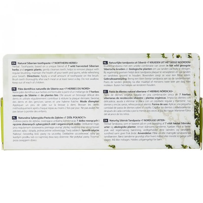 Natura Siberica Natural Siberian Toothpaste 7 Northern Herbs 100g