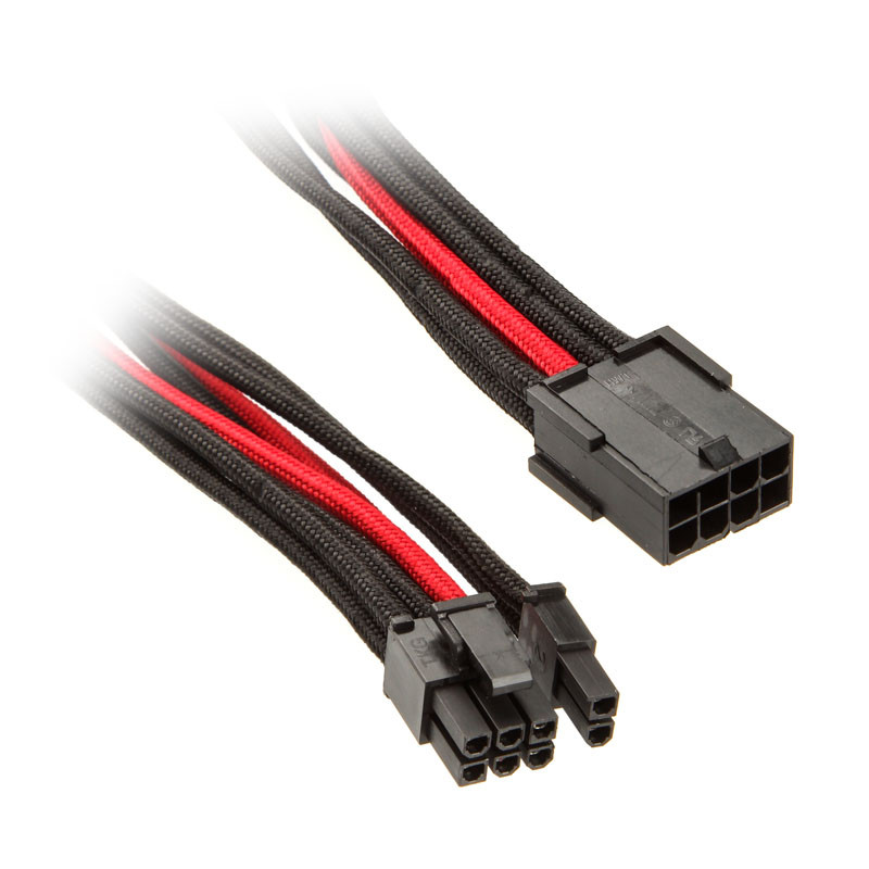 Silverstone PCI-8-Pin zu PCIe-6+2-Pin Kabel, 250mm - noir/rouge