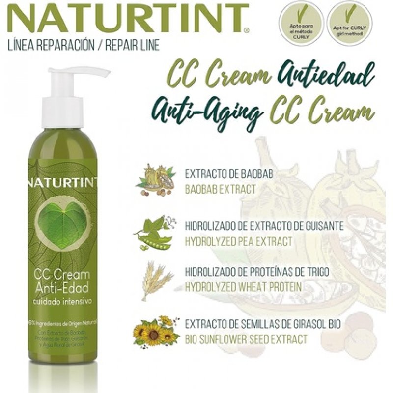 Naturtint CC Cream No Rinse Hair Mask for Dry and Damaged Hair 200ml