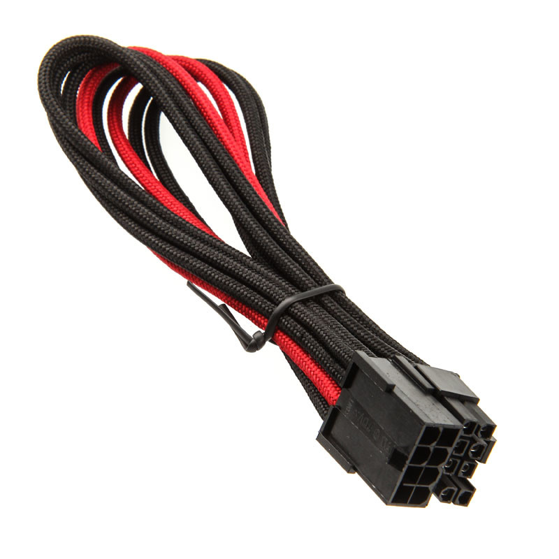 Silverstone PCIe-8-Pin zu PCIe-6+2-Pin Kabel, 250mm - schwarz/rot