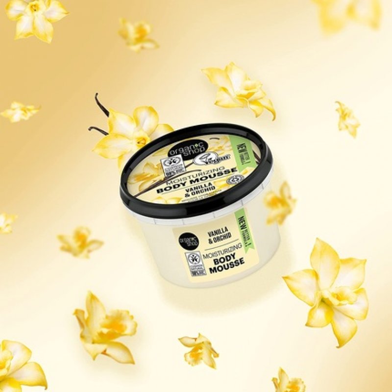Organic Shop Bourbon Vanilla Body Mousse with Organic Vanilla and Orchid 250ml