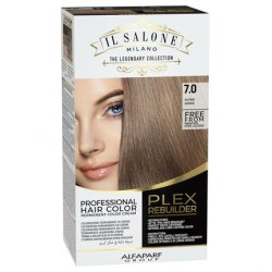 Il Salone Milano Plex Rebuilder Permanent Hair Color Cream 7.0 Blonde Professional Hair Dye Kit