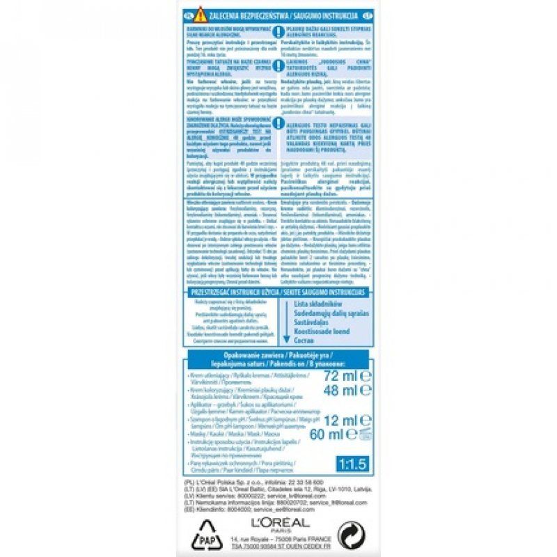 L'oreal Excellence Creme Hair Dye 0.1 Super Light Natural Blonde