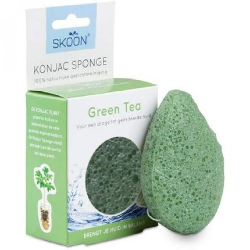 Skoon Konjac Sponge Green Tea Organic