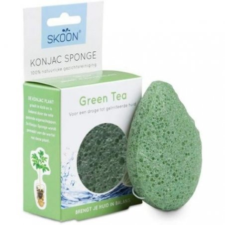 Skoon Konjac Sponge Green Tea Organic