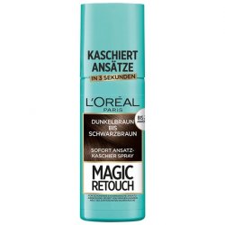 L'Oréal Paris Magic Retouch Root Concealer Spray for Seamless and Natural Blending 75ml Dark Brown to Black Brown