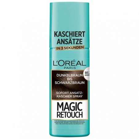 L'Oréal Paris Magic Retouch Root Concealer Spray for Seamless and Natural Blending 75ml Dark Brown to Black Brown