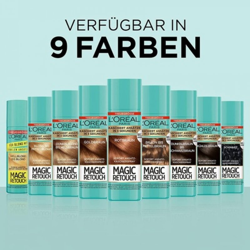 L'Oréal Paris Magic Retouch Root Concealer Spray for Seamless and Natural Blending 75ml Dark Brown to Black Brown