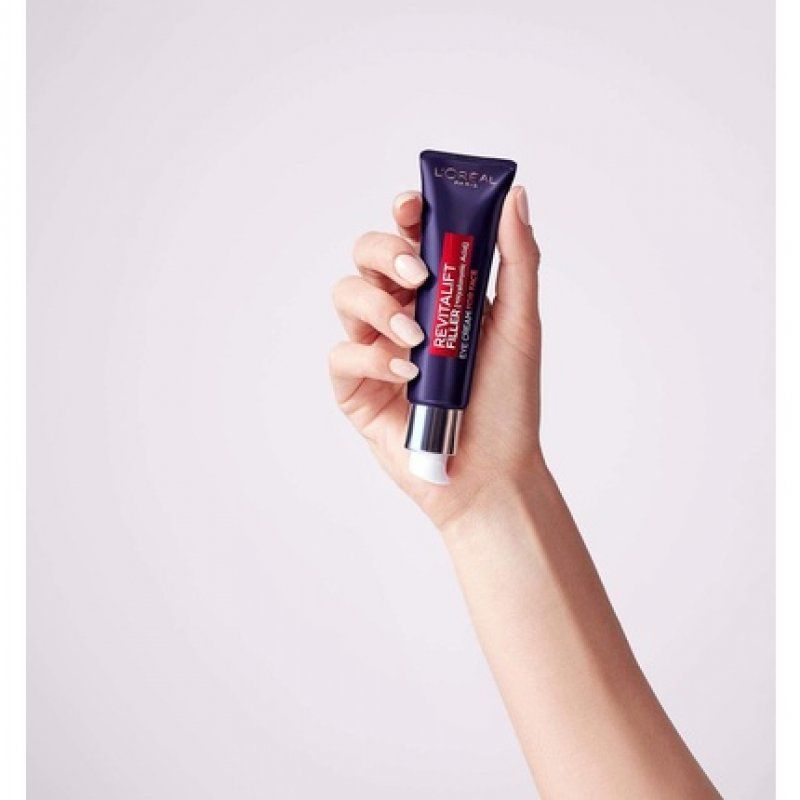 L'Oréal Paris Revitalift Filler Hyaluronic Acid Anti-Ageing Eye Cream for Face with Hyaluronic Acid, Vitamin CG & E